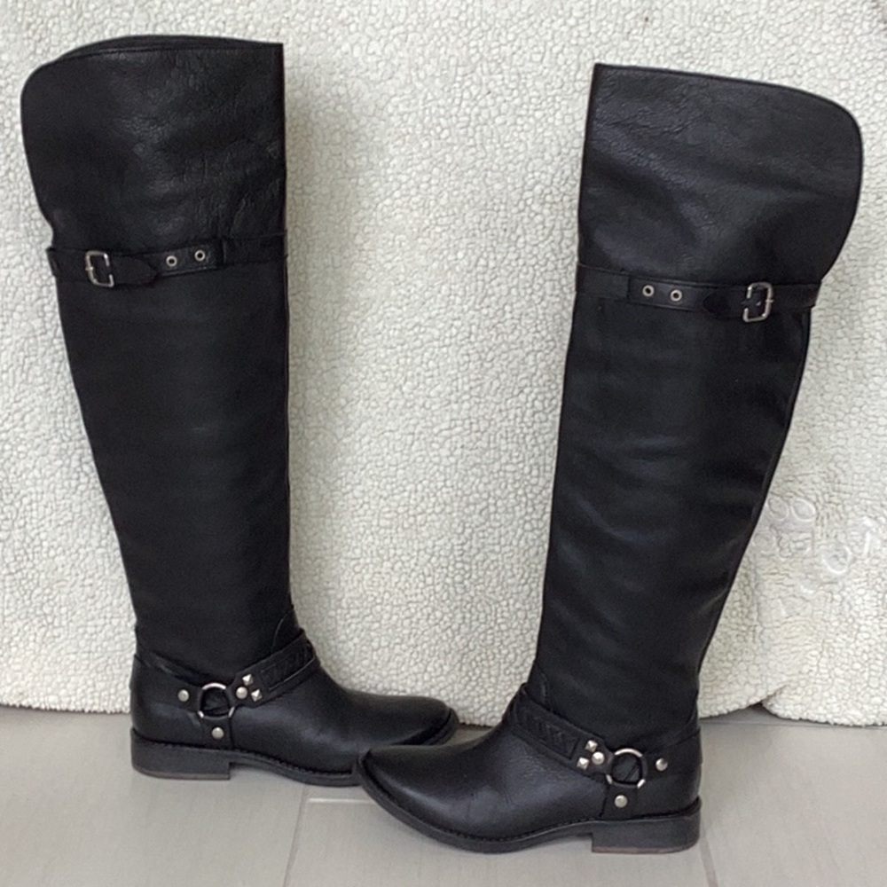 ZigiGirl Over-the-Knee Moto Boots